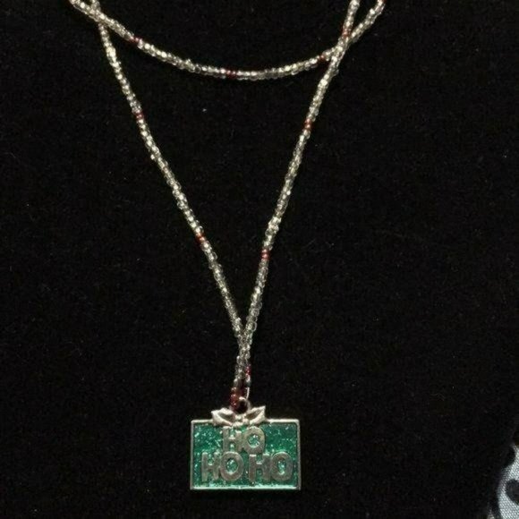 Hohoho Beaded Christmas Necklace - Picture 2 of 7